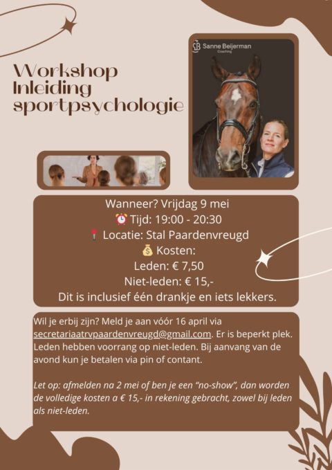 workshop inleiding sportpsychologie